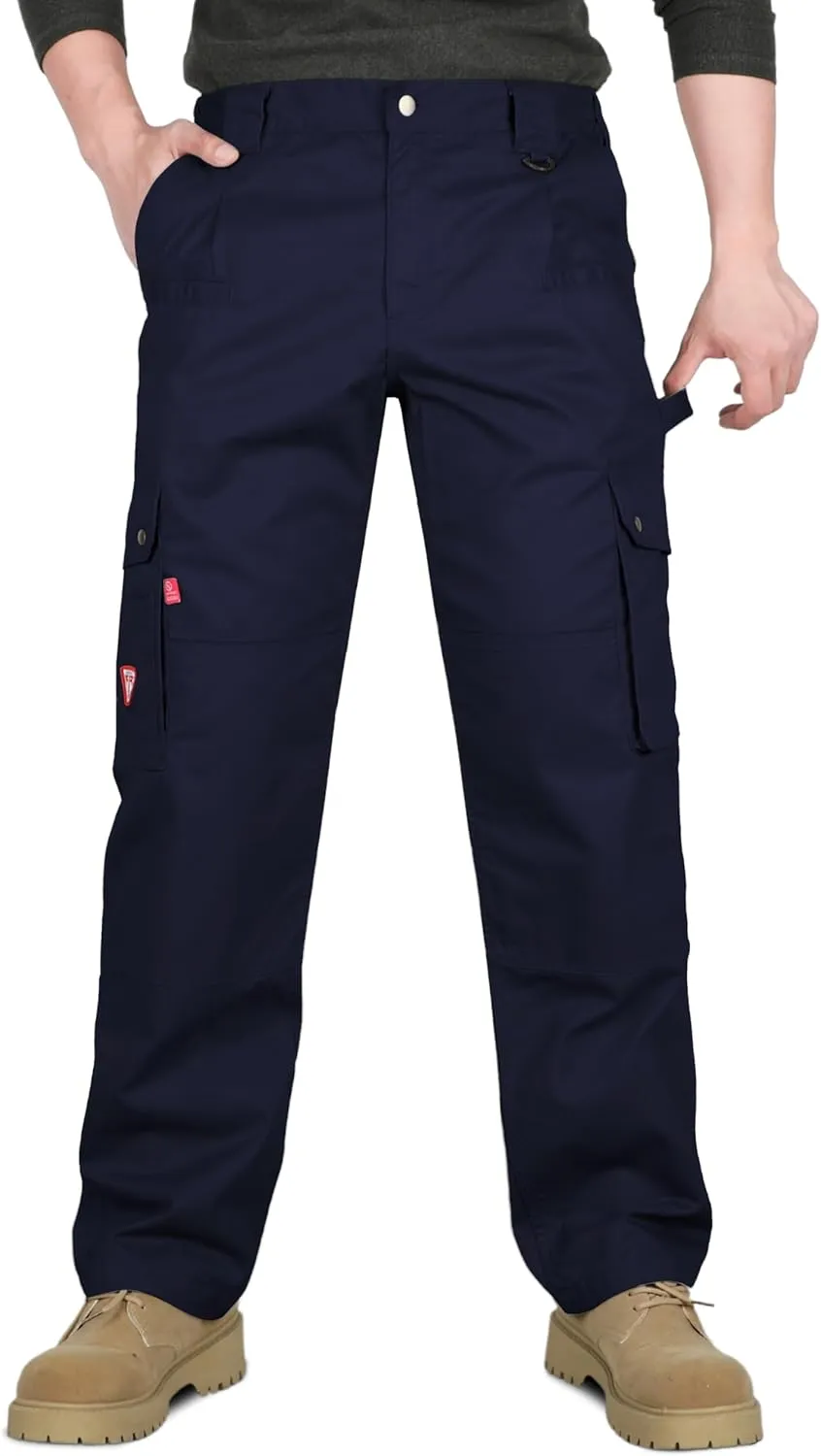 TICOMELA FR Pants for Men Flame Resistant Pants 7.5oz Lightweight (9 Pockets) Multi-Pocket Pants