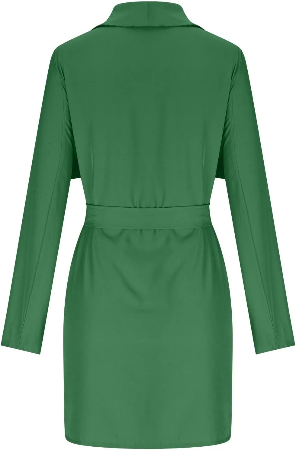 Trench Coat for Women Lightweight V Neck Fall Outfit Long Sleeve Belted Casual Pea Coat Office Work Jackets