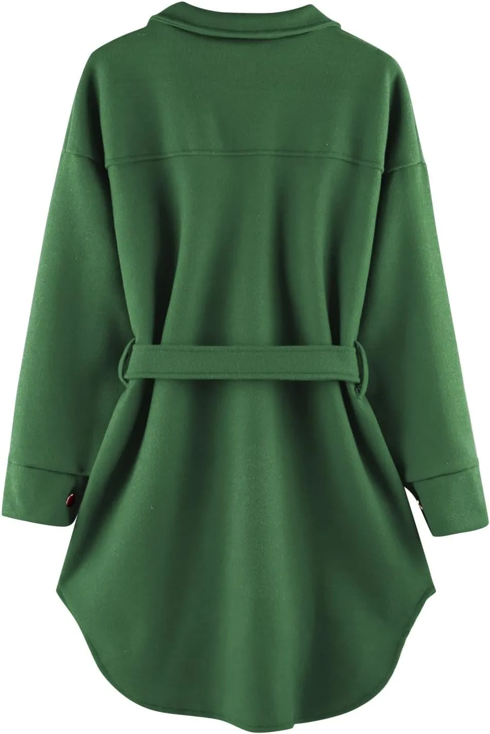 Trench Coat for Women Winter Wool Blend Overcoat Elegant Lapel Collar Double Breasted Peacaot Jackets With Belt