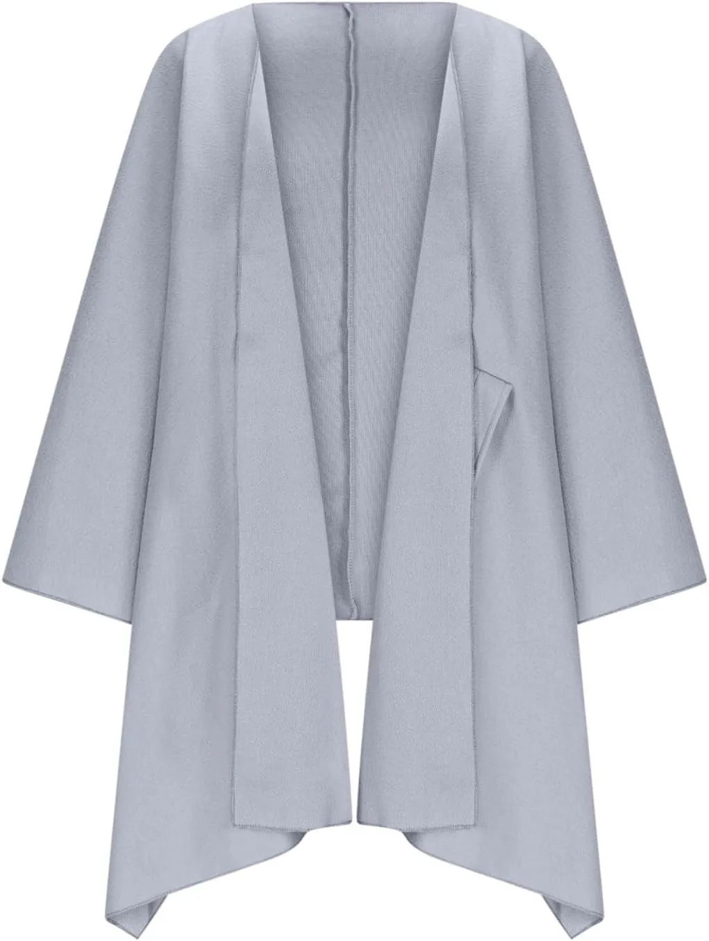 Trench Coat Women Oversized Cardigans V Neck Bat Sleeve Jackets Solid Color Fall Pea Coats Windproof Overcoat