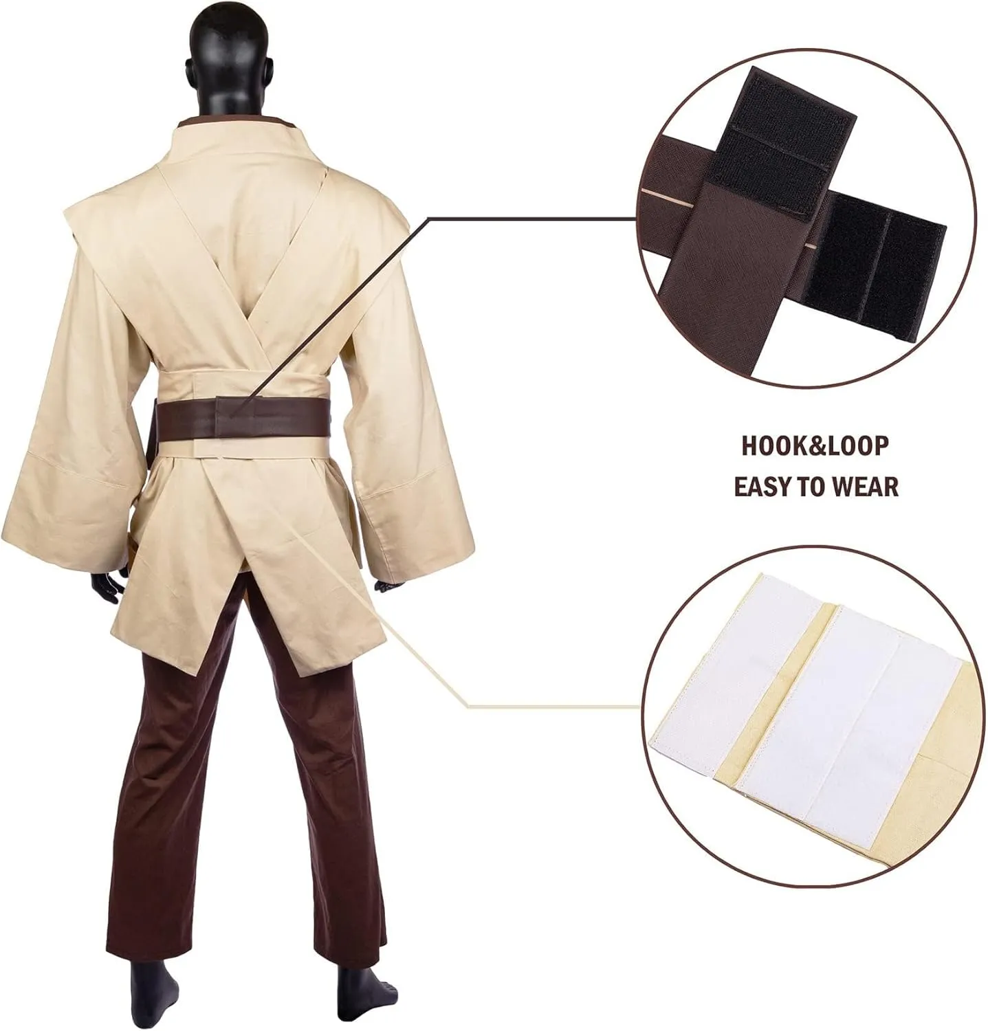Tunic Costume Adult Men Tunic Robe Cosplay Halloween Costume Hooded Uniform Full Set Cloak Outfit