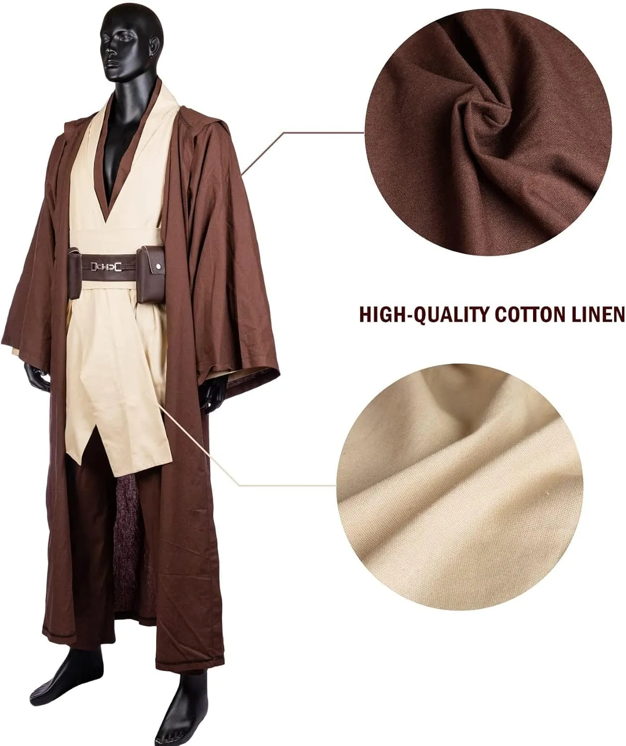 Tunic Costume Adult Men Tunic Robe Cosplay Halloween Costume Hooded Uniform Full Set Cloak Outfit