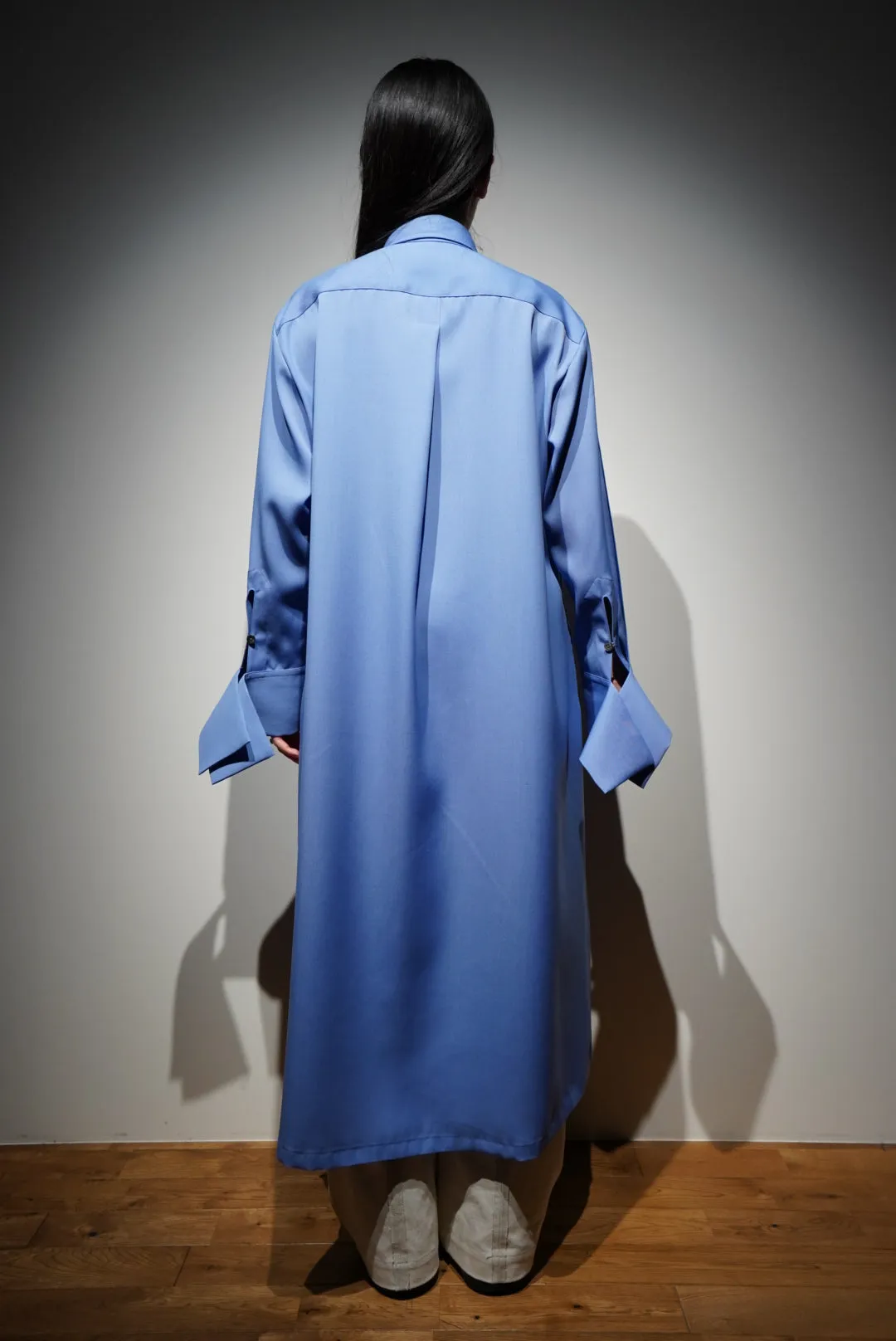 UJOH Long Sleeve Slit Shirts Dress