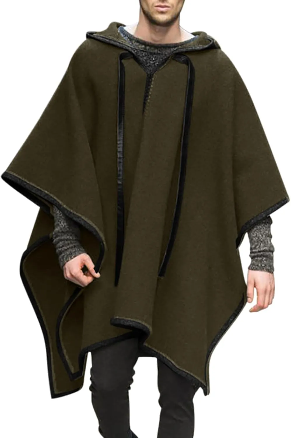 Unisex Casual Hooded Poncho Cape Cloak Fashion Coat Hoodie Pullover Casual Asymmetric Hem Hoodie Sweatshirts
