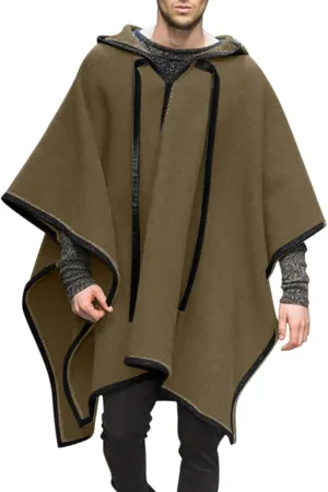 Unisex Casual Hooded Poncho Cape Cloak Fashion Coat Hoodie Pullover Casual Asymmetric Hem Hoodie Sweatshirts