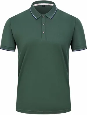 Unisex Polo Shirts Moisture Wicking Quick-Dry Short Sleeve 3 Buttons Solid Golf Shirt Casual Premium Summer Workout Tee Tops