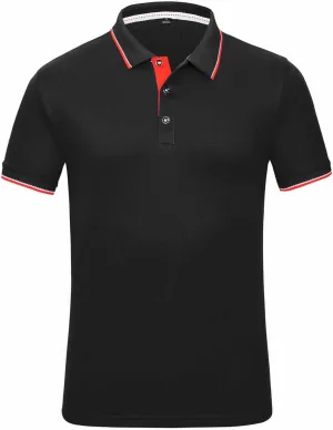 Unisex Polo Shirts Moisture Wicking Quick-Dry Short Sleeve 3 Buttons Solid Golf Shirt Casual Premium Summer Workout Tee Tops