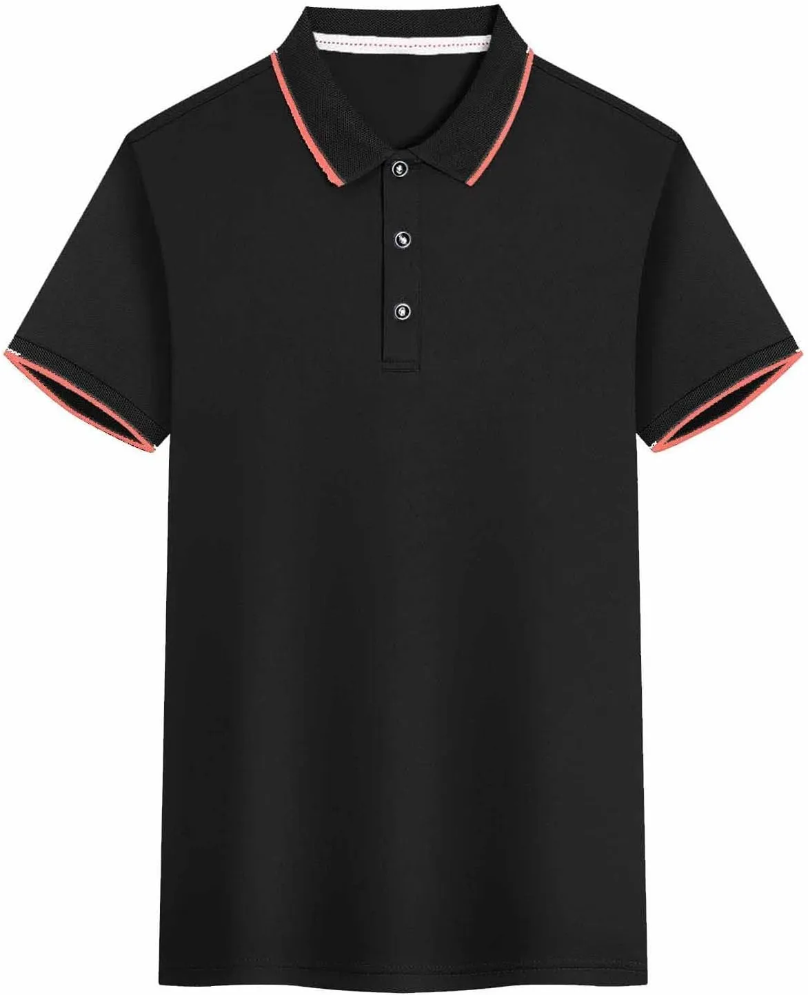 Unisex Polo Shirts Moisture Wicking Quick-Dry Short Sleeve 3 Buttons Solid Golf Shirt Casual Premium Summer Workout Tee Tops