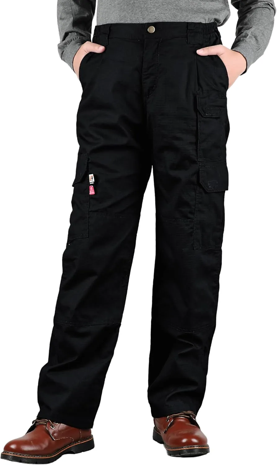 VATRENUS Men's FR Cargo Pants-10pockets Relax Fit Lightweight 6oz Rip-Stop Flame Resistant Jeans Water Repellent Finish
