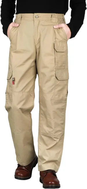 VATRENUS Men's FR Cargo Pants-10pockets Relax Fit Lightweight 6oz Rip-Stop Flame Resistant Jeans Water Repellent Finish