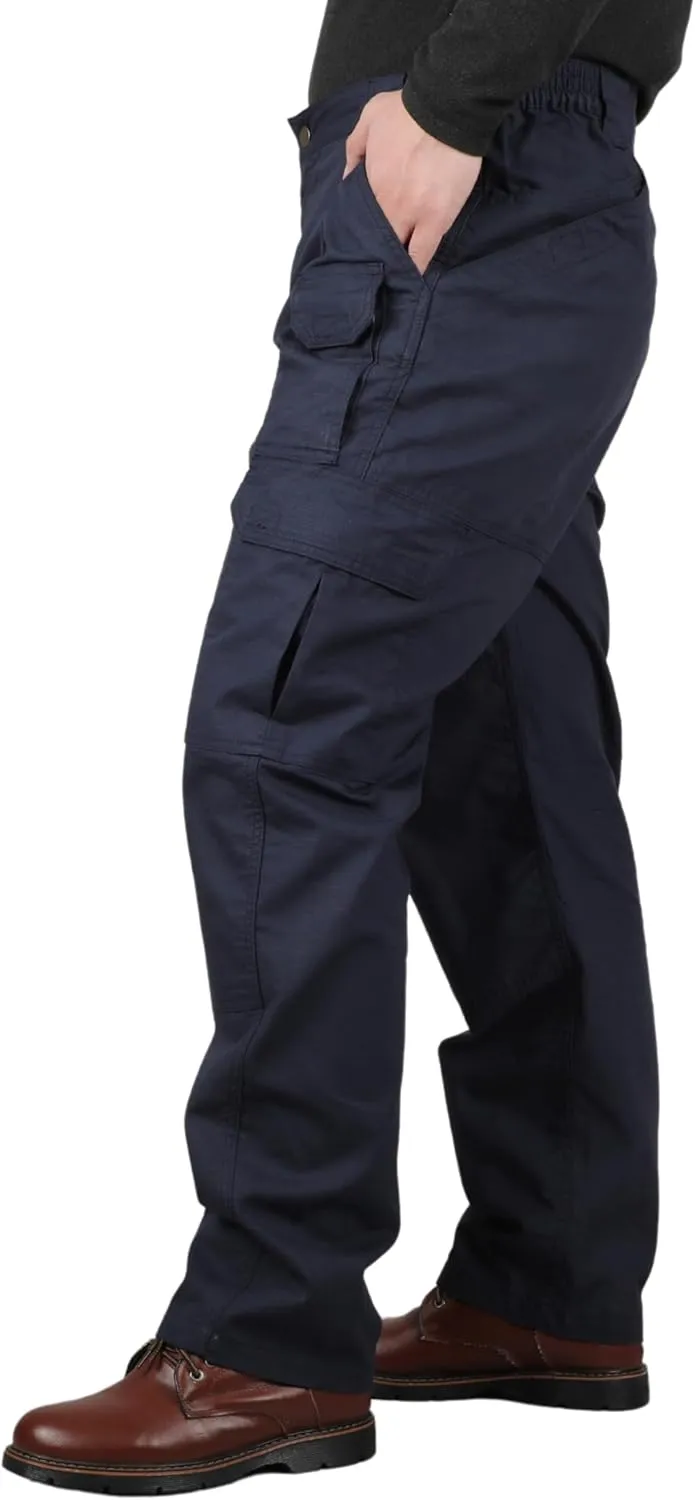VATRENUS Men's FR Cargo Pants-10pockets Relax Fit Lightweight 6oz Rip-Stop Flame Resistant Jeans Water Repellent Finish