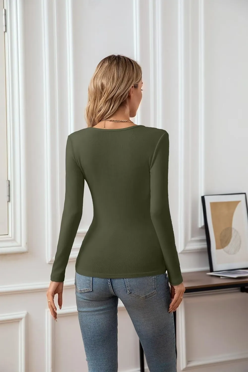 VICHYIE Summer Women's Scoop Neck Short Sleeve Shirts Ribbed Slim Fitted Casual Basic Top Blouses
