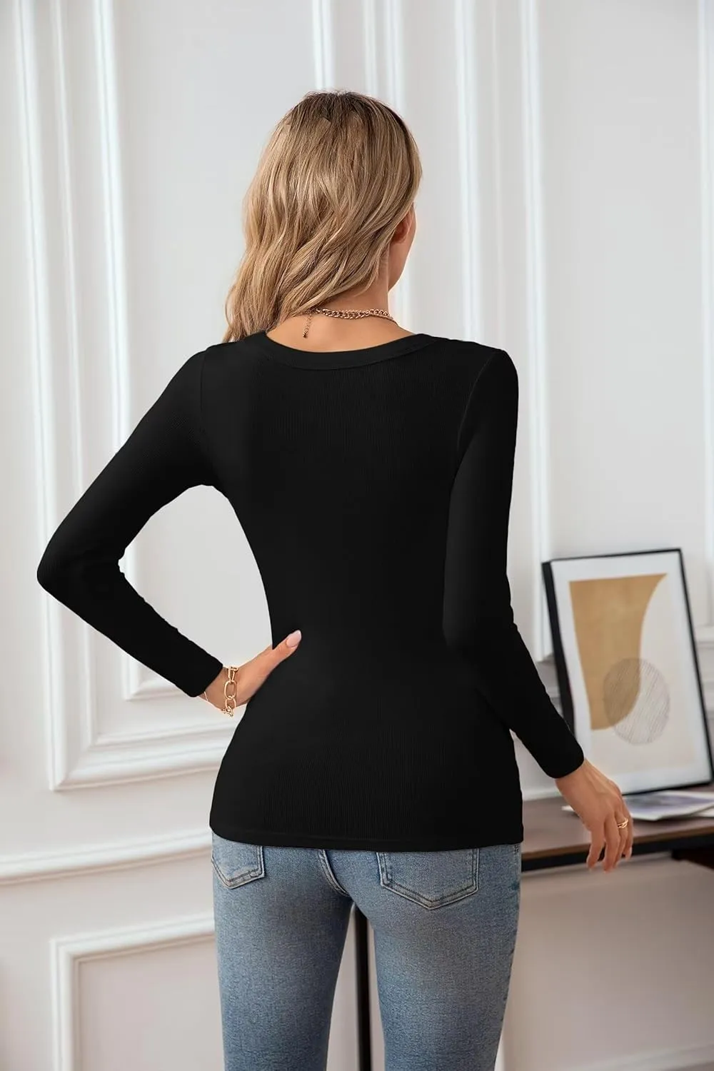 VICHYIE Womens Summer Short Sleeve Tops Square Neck Ribbed Slim Fitted Shirts Casual Tee Tshirt