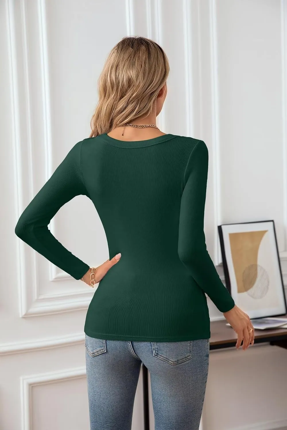 VICHYIE Womens Summer Short Sleeve Tops Square Neck Ribbed Slim Fitted Shirts Casual Tee Tshirt