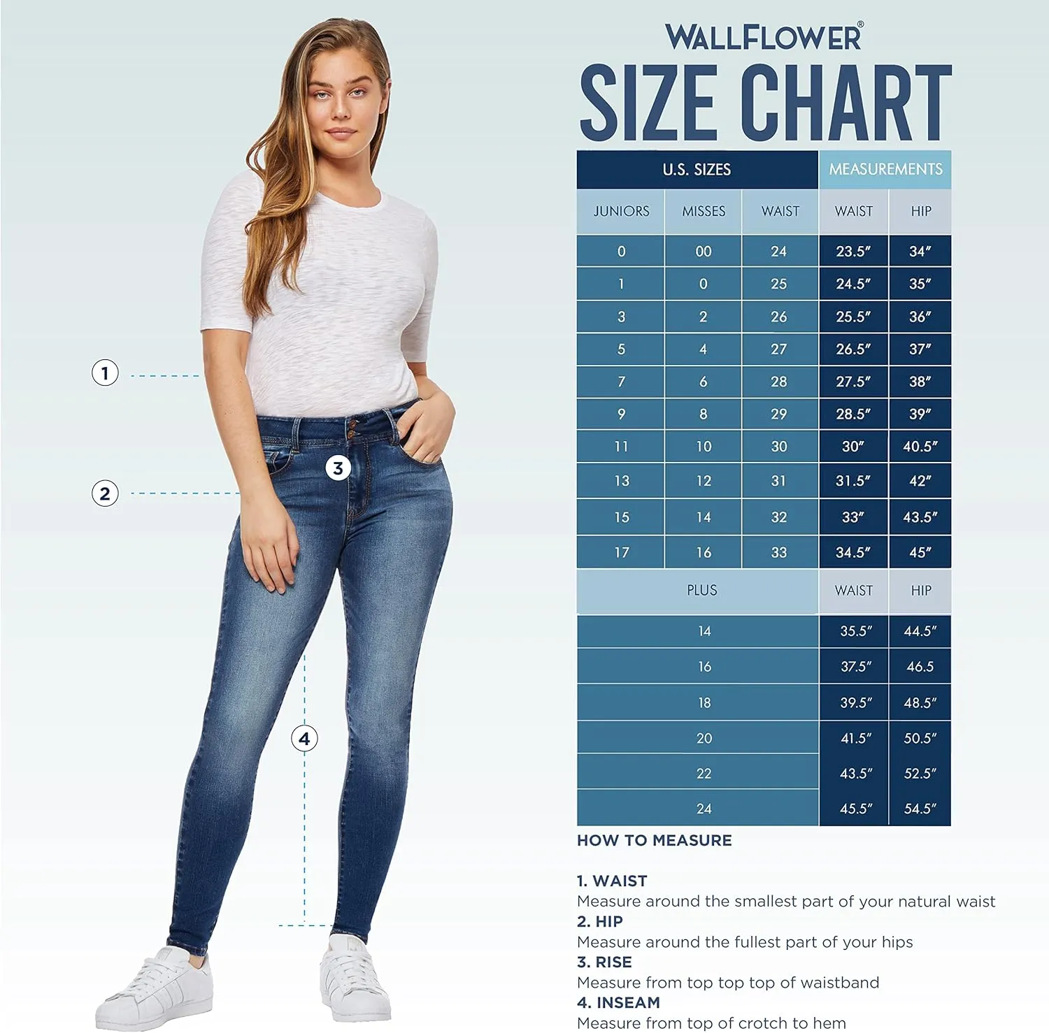 WallFlower Women's Fearless Curvy Wide Leg High-Rise Juniors 27" Ankle Denim and Twill Pants
