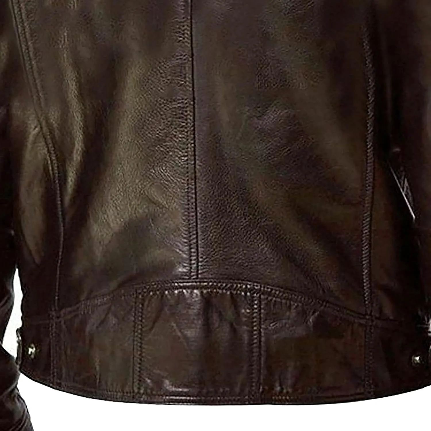 WENKOMG1 Faux Leather Motorcycle Jacket For Men,Windproof Jacket Long Sleeve Zipper Closure Sports Jacket Winter Coat