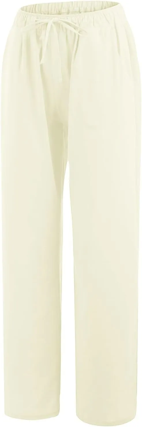 Wide Leg Trousers for Women 2024 Plus Size Drawstring High Elastic Waist Casual Pants Loose Fit Straight Summer Items