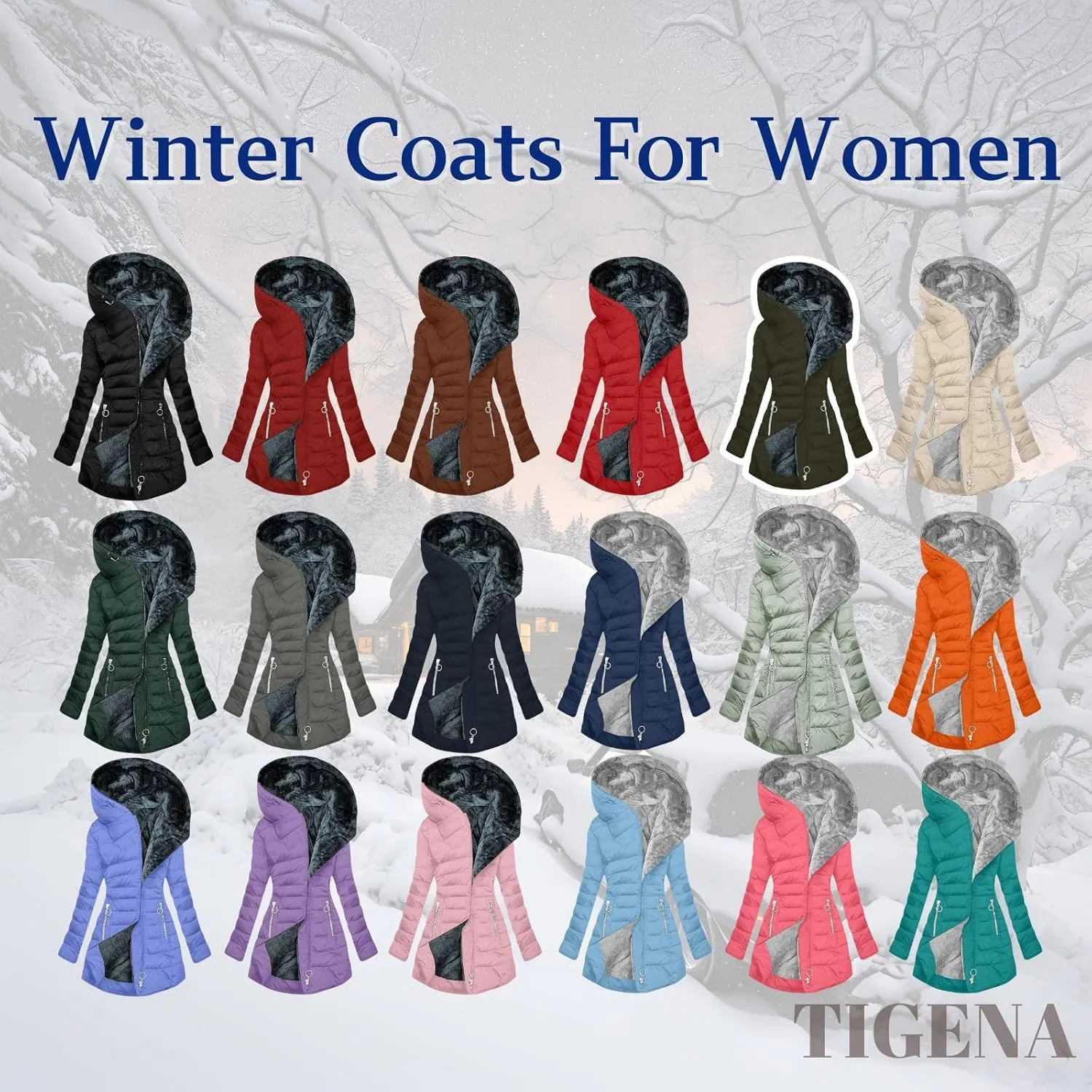 Winter Coats for Women with Hood Fleece Lined Thicken Puffer Coat Sherpa Warm Jackets Trendy 2024 Outfits Clothes