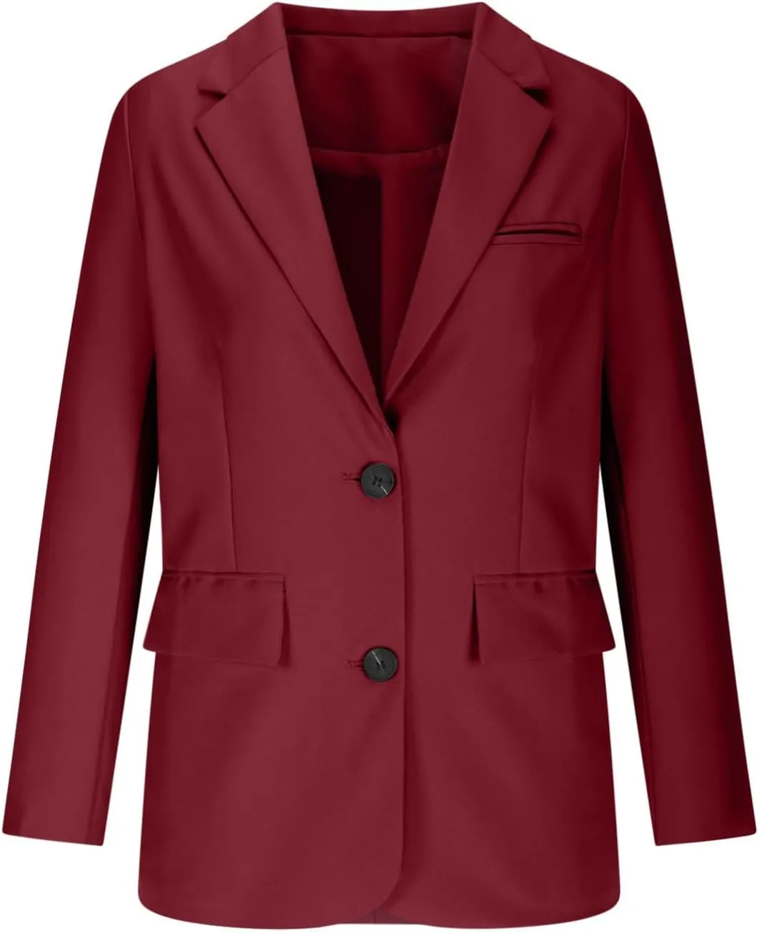 Wkishenl Blazers for Women Business Casual Solid Open Front Jackets Loose Fit Long Sleeve Lapel Blazer Coats Chic Office Suit
