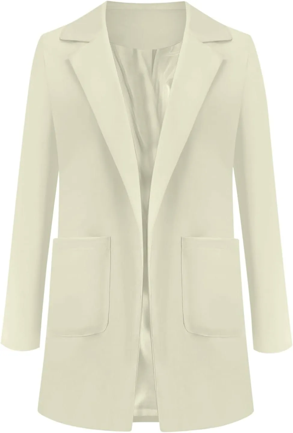 Wkishenl Oversized Blazers for Women Trendy Long Sleeve Cardigan Coats Plus Size Solid Color Open Front Jackets Business Suit