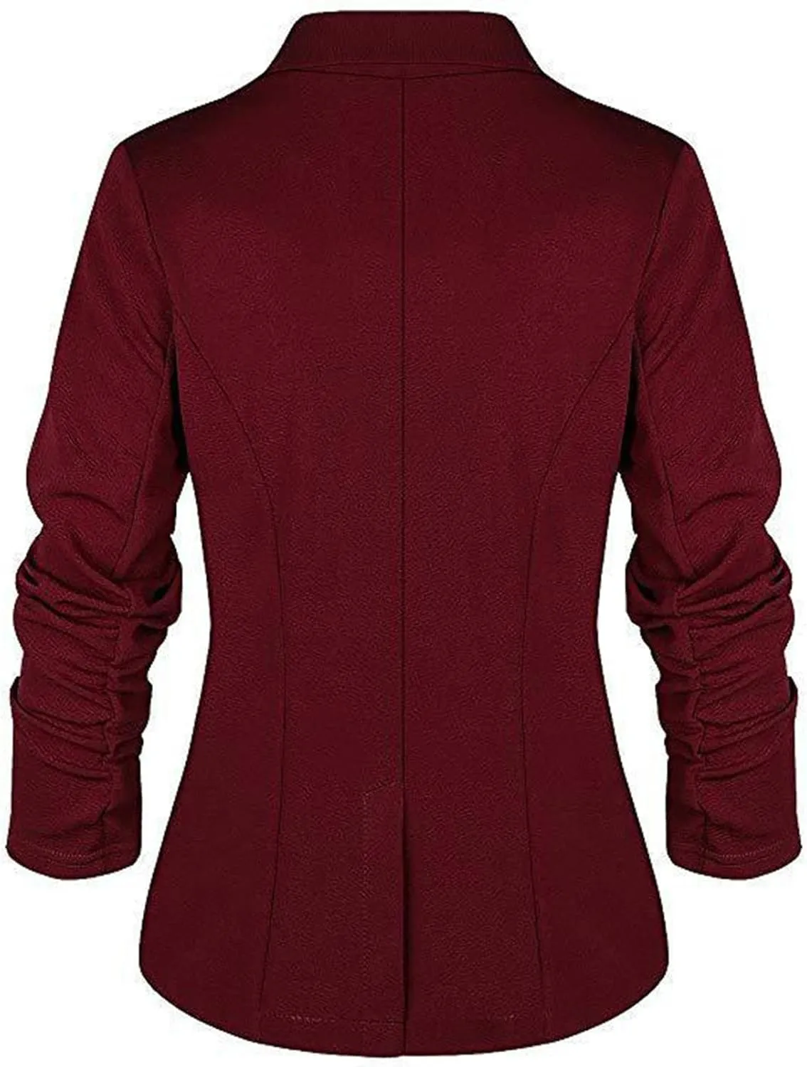 Wkishenl Women's Casual Open Front Balzers Lightweight Ruched 3/4 Sleeve Blazer Jackets Shawl Lapel Work Office Suits 2025
