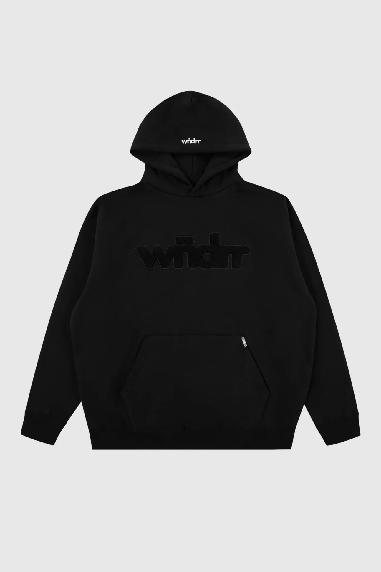 WNDRR TONE HOOD SWEAT - BLACK/BLACK