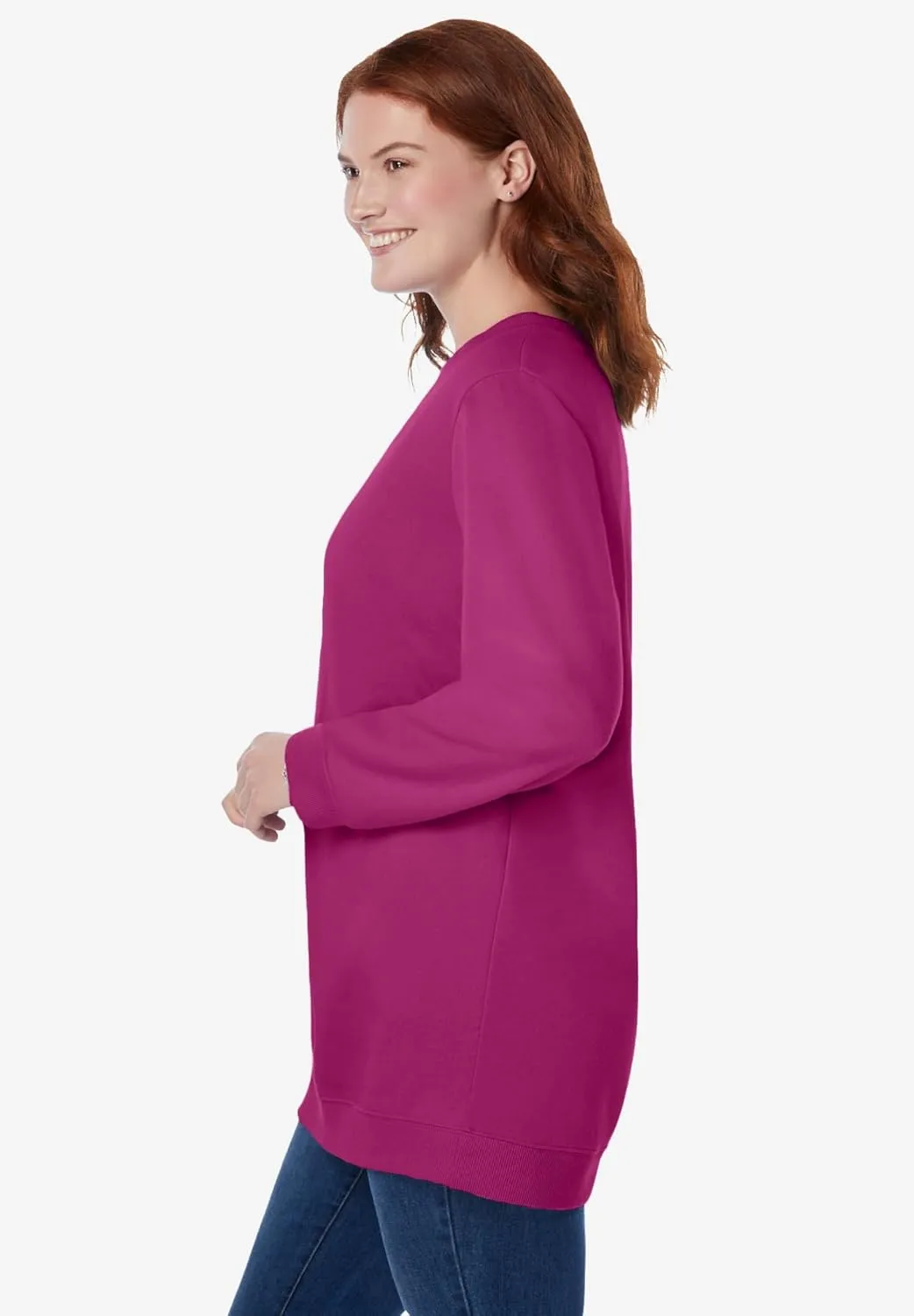 Woman Within Plus Size Fleece Sweatshirt