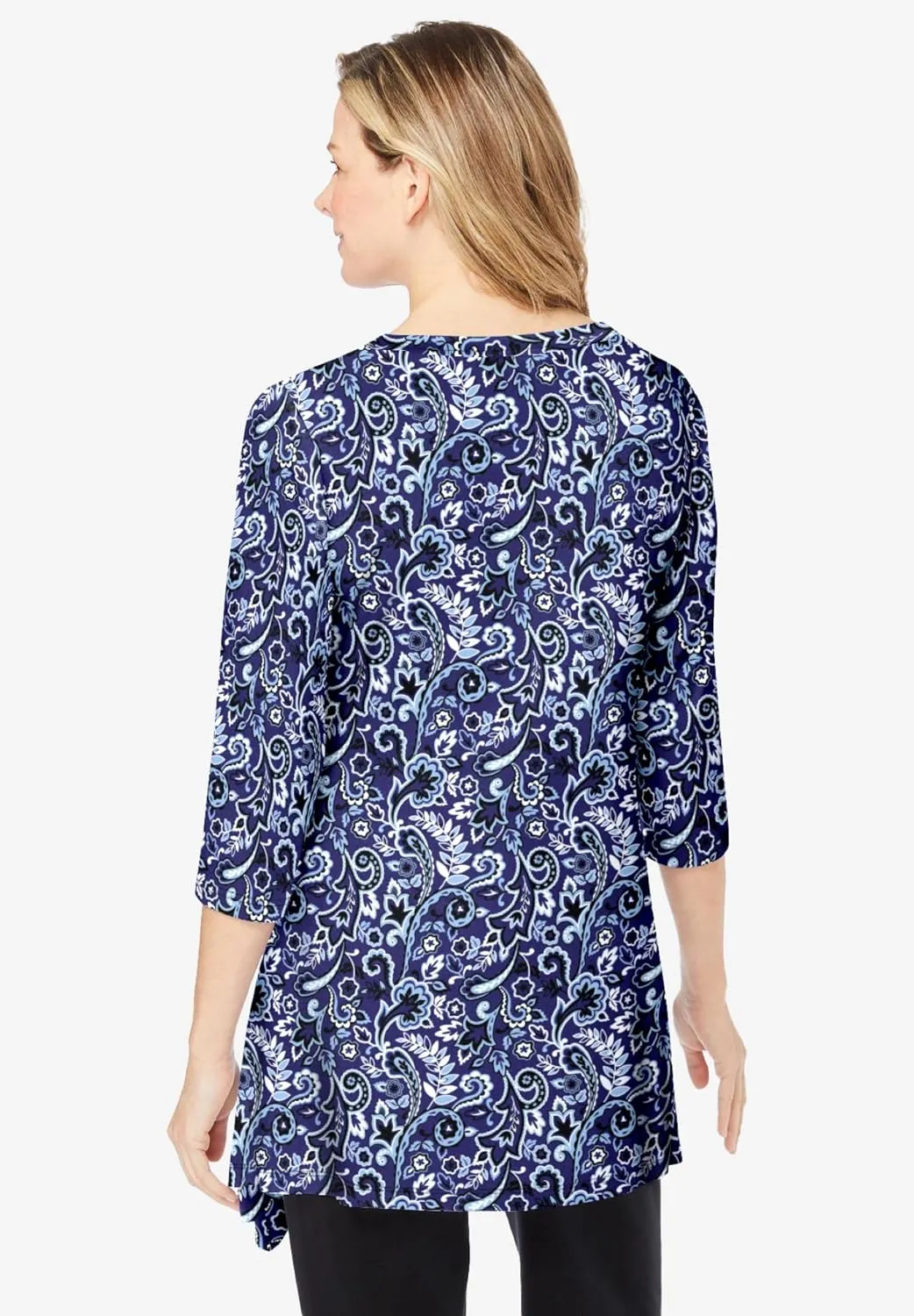 Woman Within Plus Size The High-Low Hem Tunic