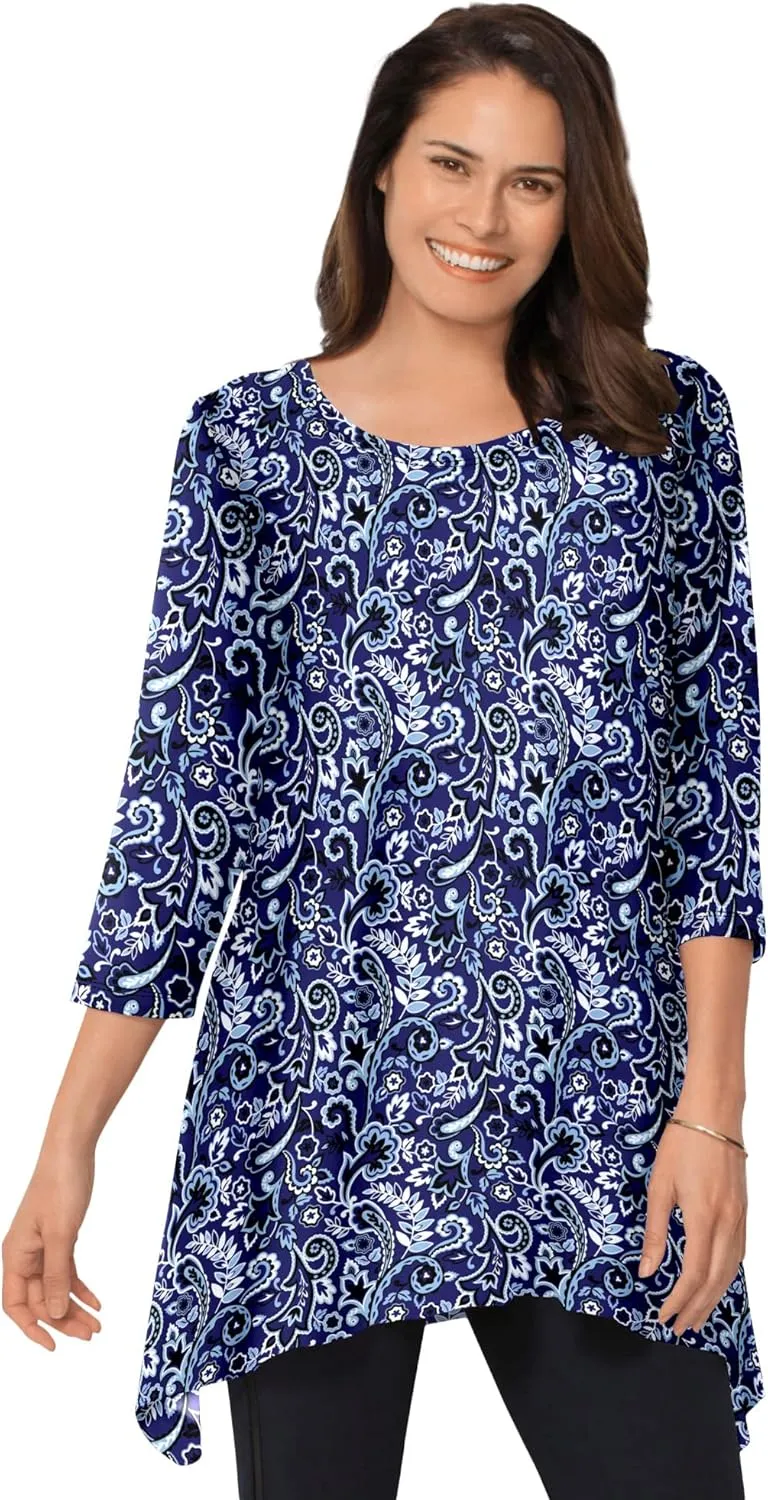 Woman Within Plus Size The High-Low Hem Tunic