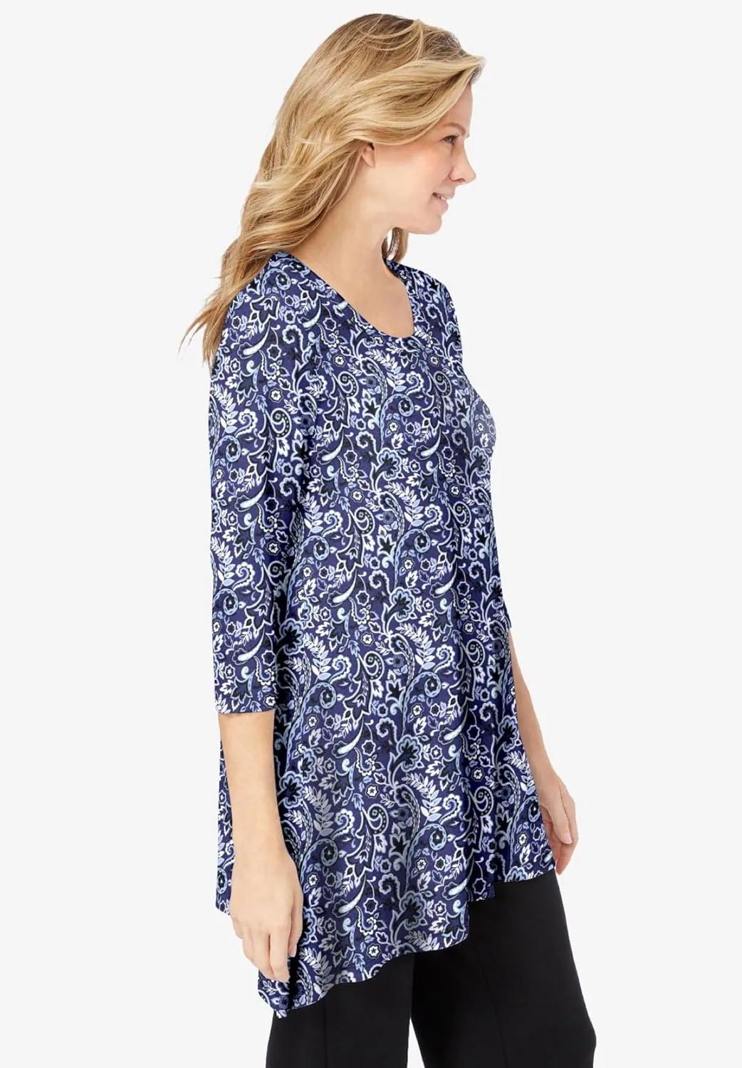 Woman Within Plus Size The High-Low Hem Tunic