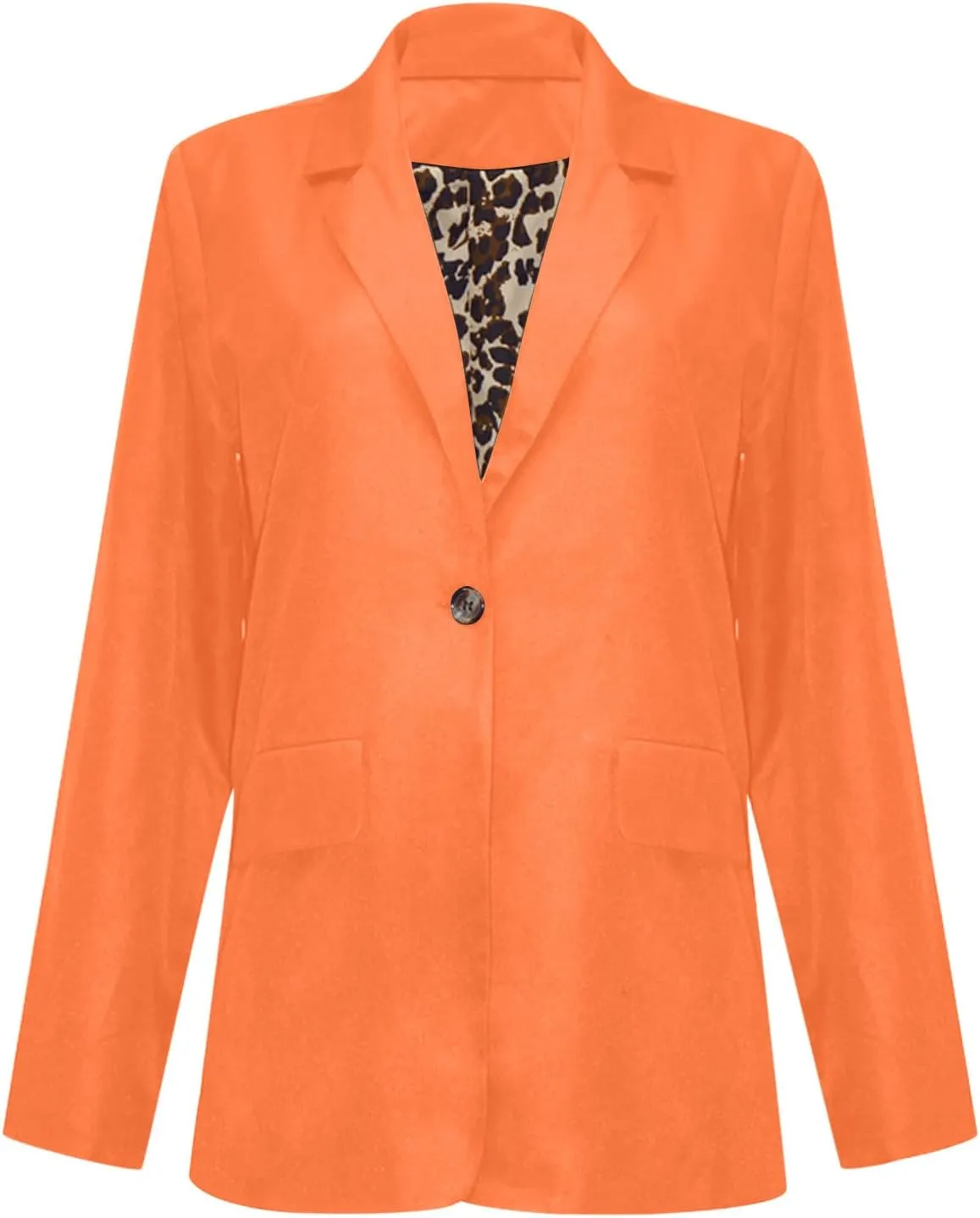Women Blazer Business Casual Summer Fashion Leopard Business Blazers Jacket Long Sleeve Work Office Jacket Outfit