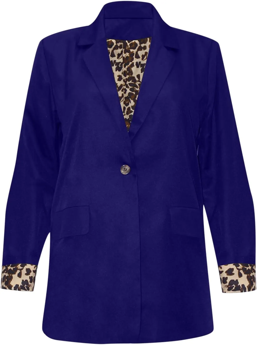 Women Blazer Business Casual Summer Fashion Leopard Business Blazers Jacket Long Sleeve Work Office Jacket Outfit