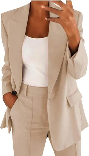 Women Cardigan Plain Blazers Jacket Blazers Outfits for Women Long Sleeve Work Blazer Winter Fall Blazers 2025