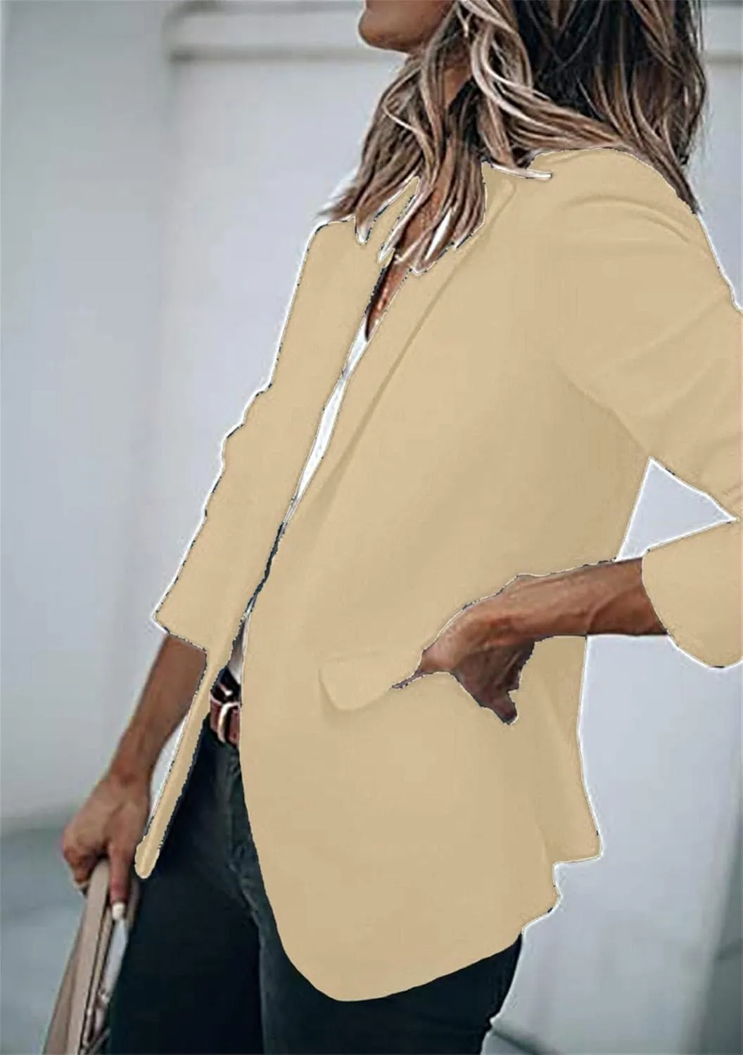 Women Open Front Blazer 2025 Casual Lapel Short Sleeve/Sleeveless/Long Sleeve Work Office Jacket Slim Business Suit