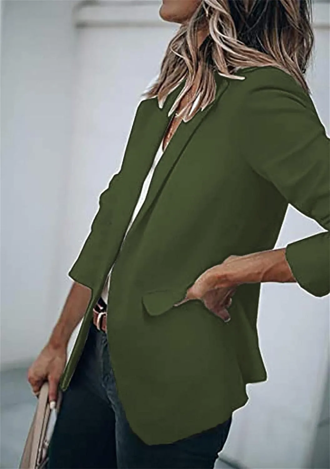 Women Open Front Blazer 2025 Casual Lapel Short Sleeve/Sleeveless/Long Sleeve Work Office Jacket Slim Business Suit