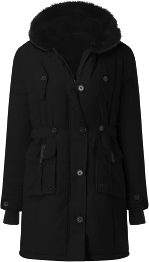 Women Plus Size Winter Overcoat Women's Jacket Thick Outwear Plush Lined Hooded Coat Warm Womens Fleece Plus Size