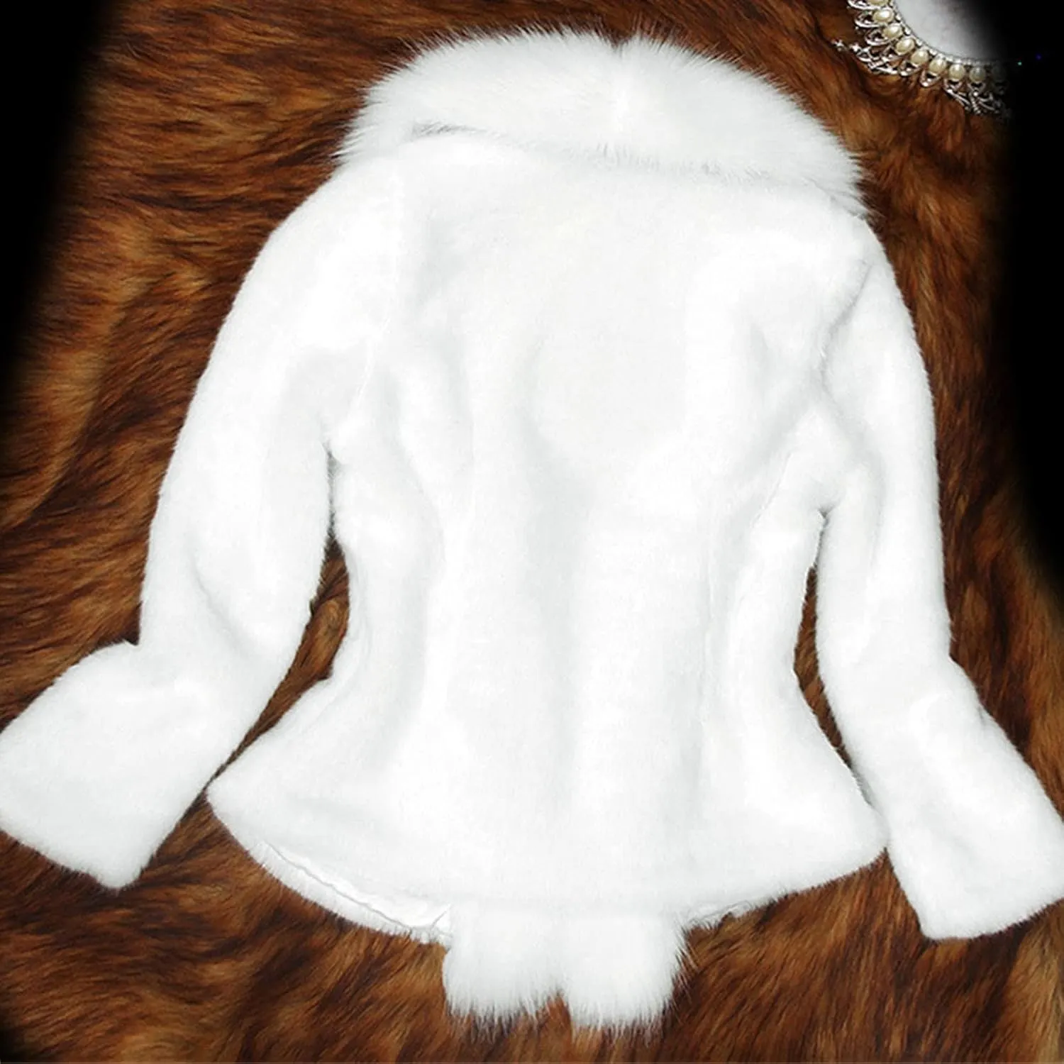 Women's 2023 Winter Coats Coat Pelt Thick Women Fashion Faux Pelt Warm Women's Coat Soft Long Sleeve Open Front Long