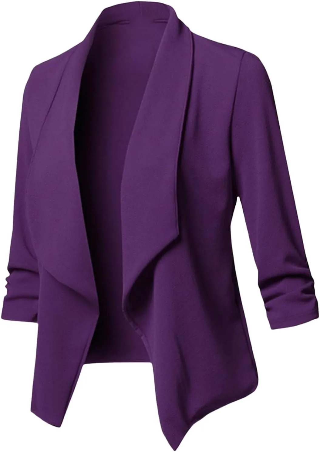 Womens Blazer Jackets 3/4 Sleeve Blazer Open Front Cardigan Jacket Work Office Blazers Suit Jackets Trendy Clothes