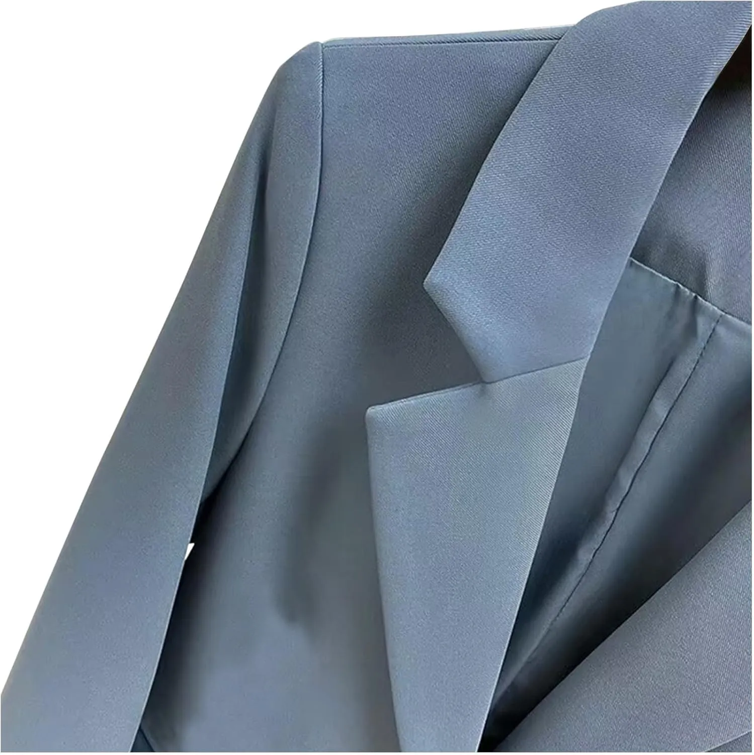 Womens Casual Blazers Pockets Long Sleeve Open Front Work Office Jackets Notch Lapel Button Blazer Suit for Business