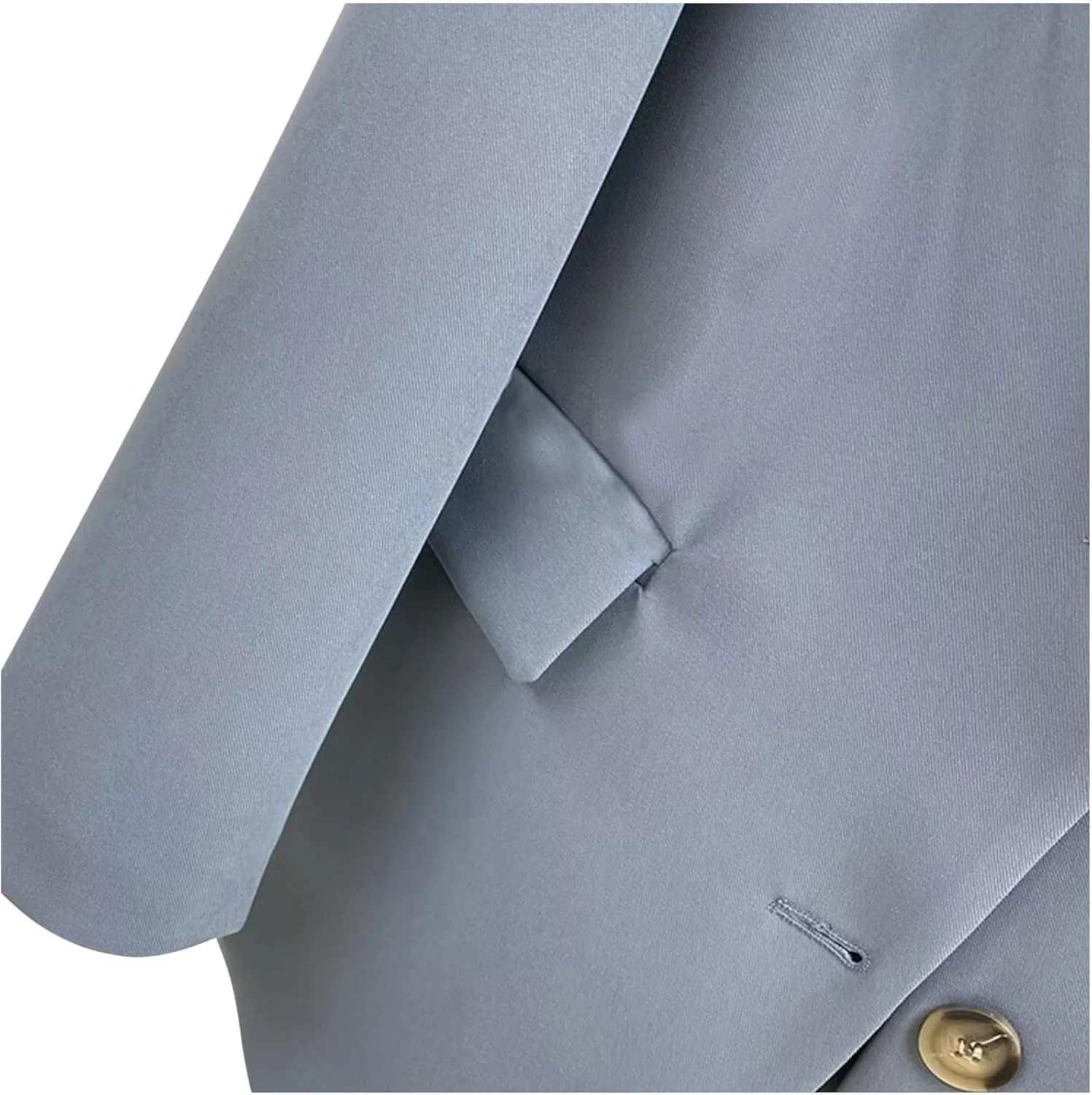 Womens Casual Blazers Pockets Long Sleeve Open Front Work Office Jackets Notch Lapel Button Blazer Suit for Business