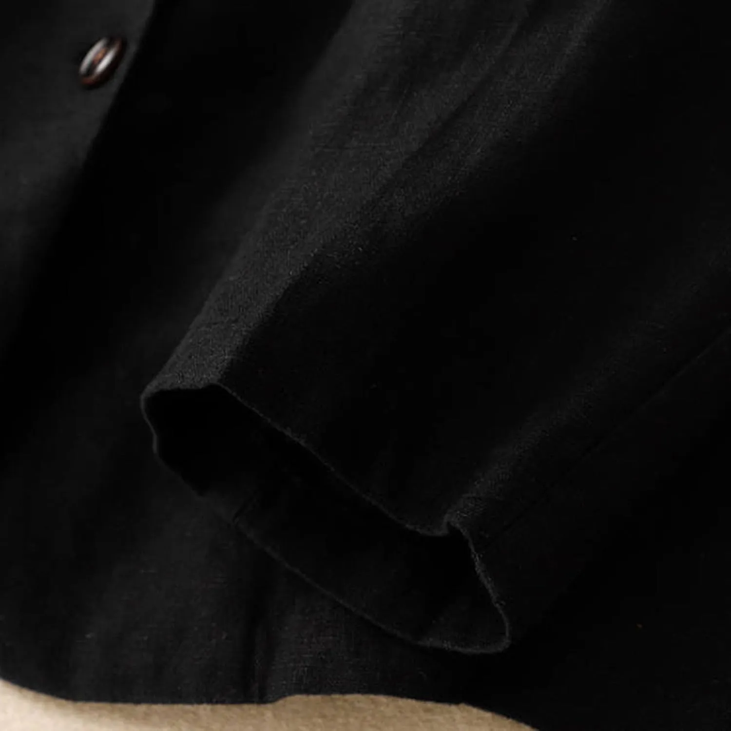 Womens Casual Button Down Linen Blazer Jackets Lapel Long Sleeve Suit Blazer Vintage Lightweight Unlined Suit Jacket