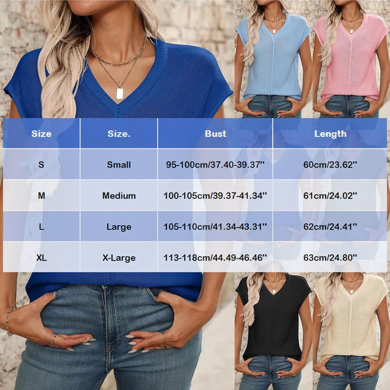 Womens Cotton Pullover Tops 2025 Summer Trendy Knit Cap Sleeve Sweater Vests Casual Loose Fit Lightweight Blouse