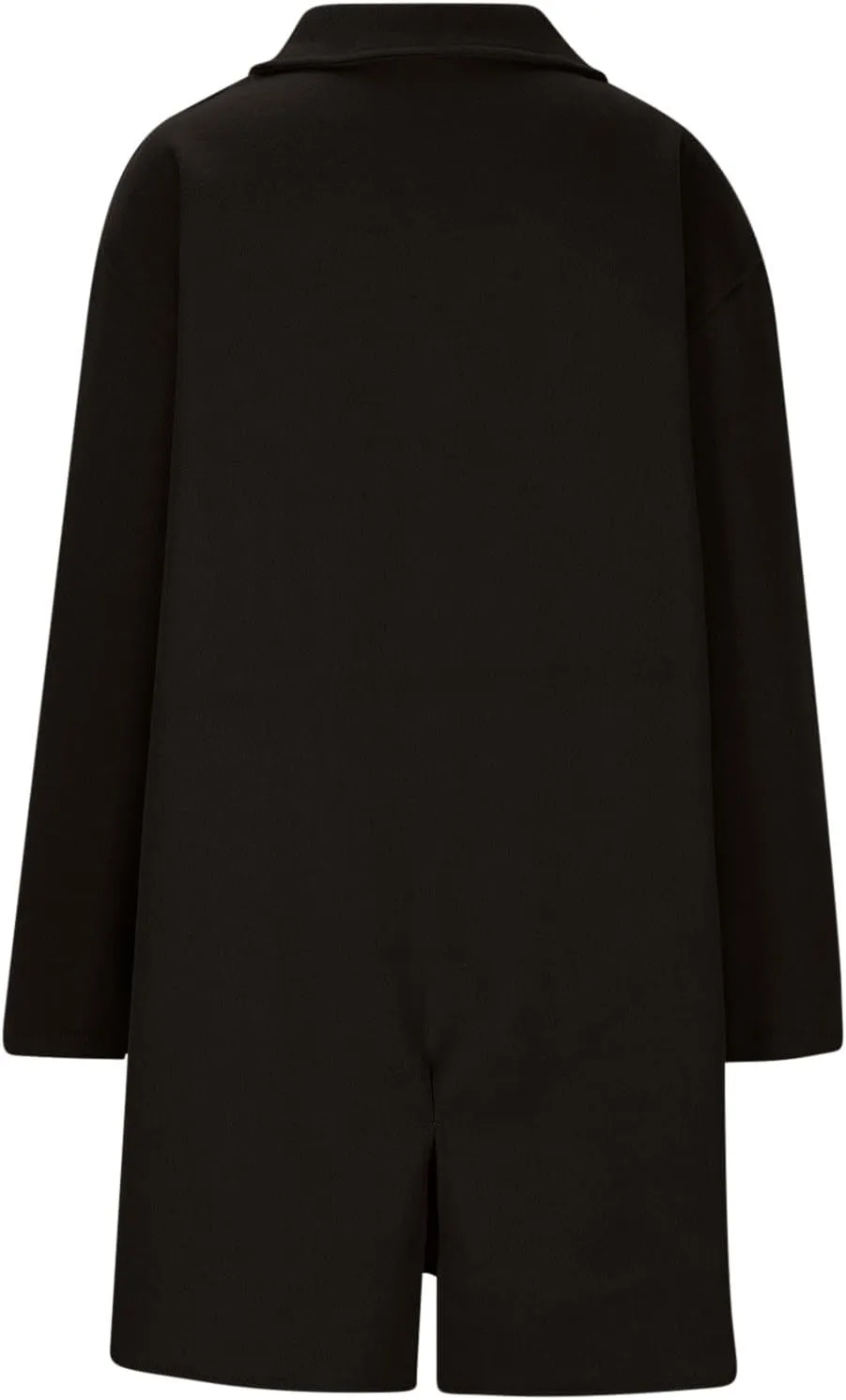 Women's Double Breasted Trench Coats Notch Lapel Midi Long Wool Pea Coat Warm Winter Jackets Overcoat with Pockets