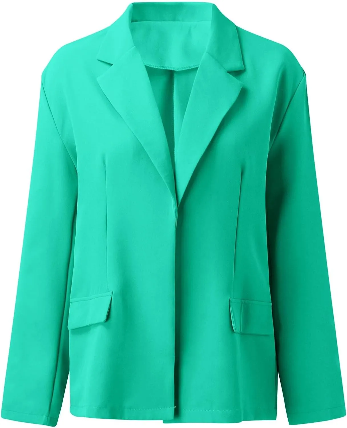 Womens Long Sleeve Casual Blazer Lapel Open Front Work Office Blazer Jacket 2024 Trendy Fall Dressy Blazer with Pockets