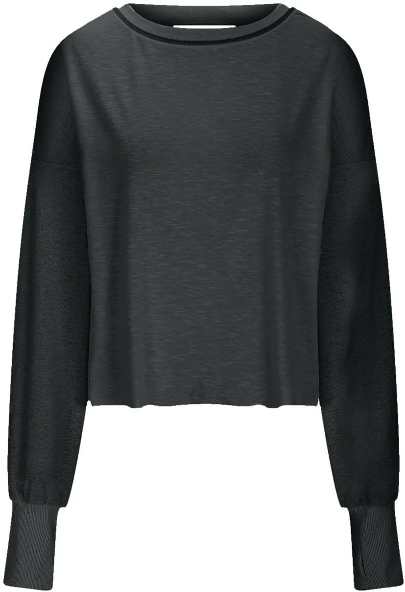 Womens Long Sleeve Tshirts Shirts Crewneck Sweatshirts Tops 2024 Fall Trendy Oversized Tunics Hollow Out Y2K Clothes