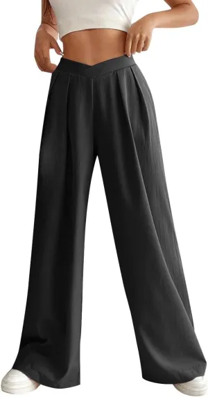 Women's Pants Casual Daily High Waist Straight Trousers Slim Solid Lounge Pants Fitness Outdoor Travel Fall Outfit