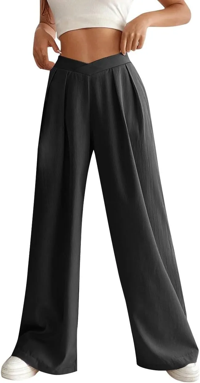 Women's Pants Casual Daily High Waist Straight Trousers Slim Solid Lounge Pants Fitness Outdoor Travel Fall Outfit