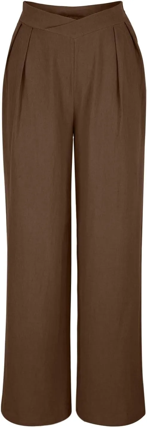Women's Pants Casual Daily High Waist Straight Trousers Slim Solid Lounge Pants Fitness Outdoor Travel Fall Outfit