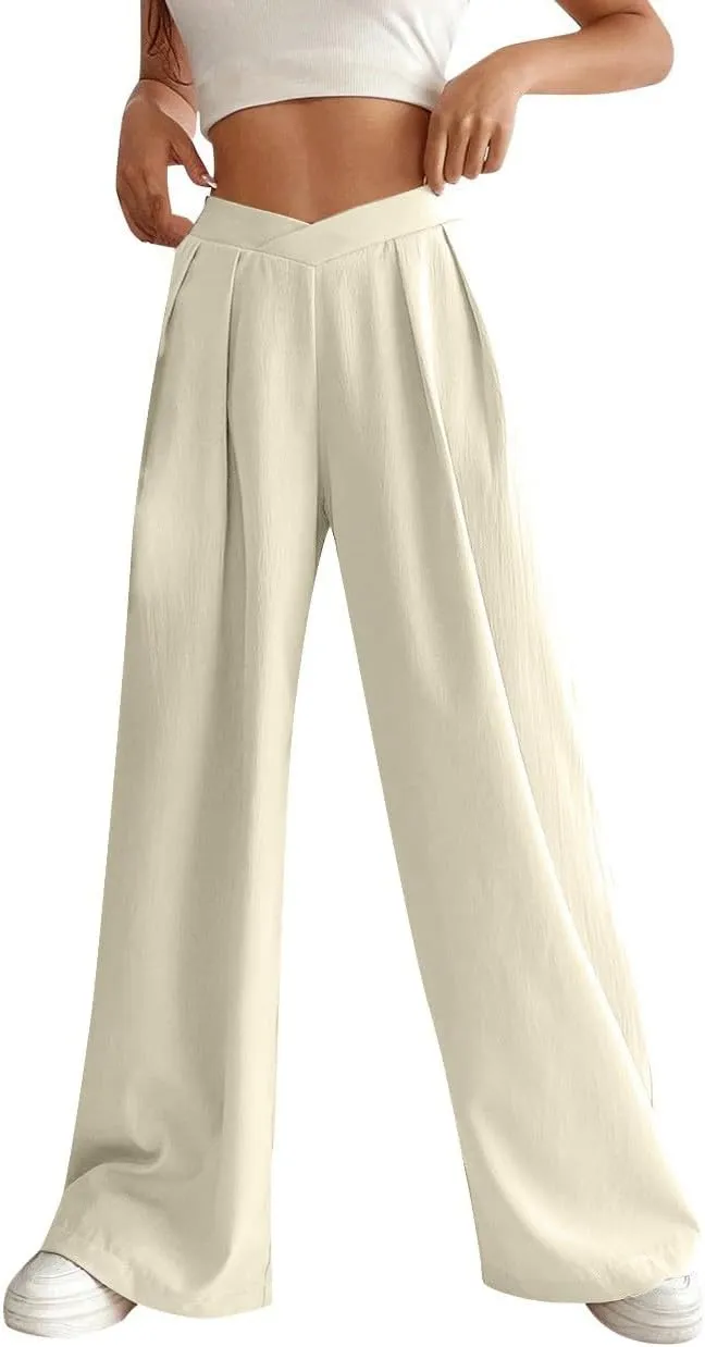 Women's Pants Casual Daily High Waist Straight Trousers Slim Solid Lounge Pants Fitness Outdoor Travel Fall Outfit