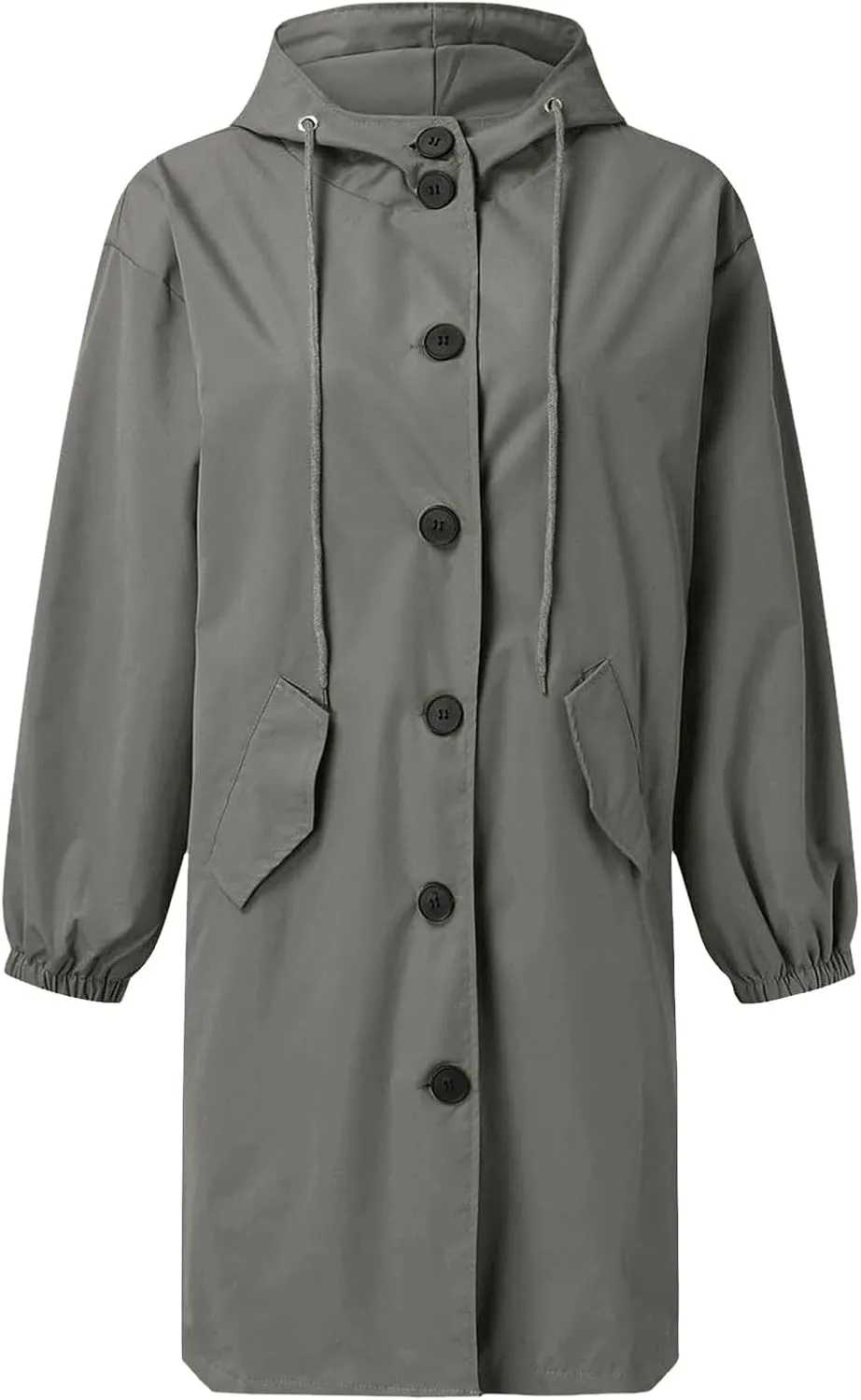 Women's Pea Coat Double Breasted A Line Long Trench Coat Winter Dress Coat with Pockets